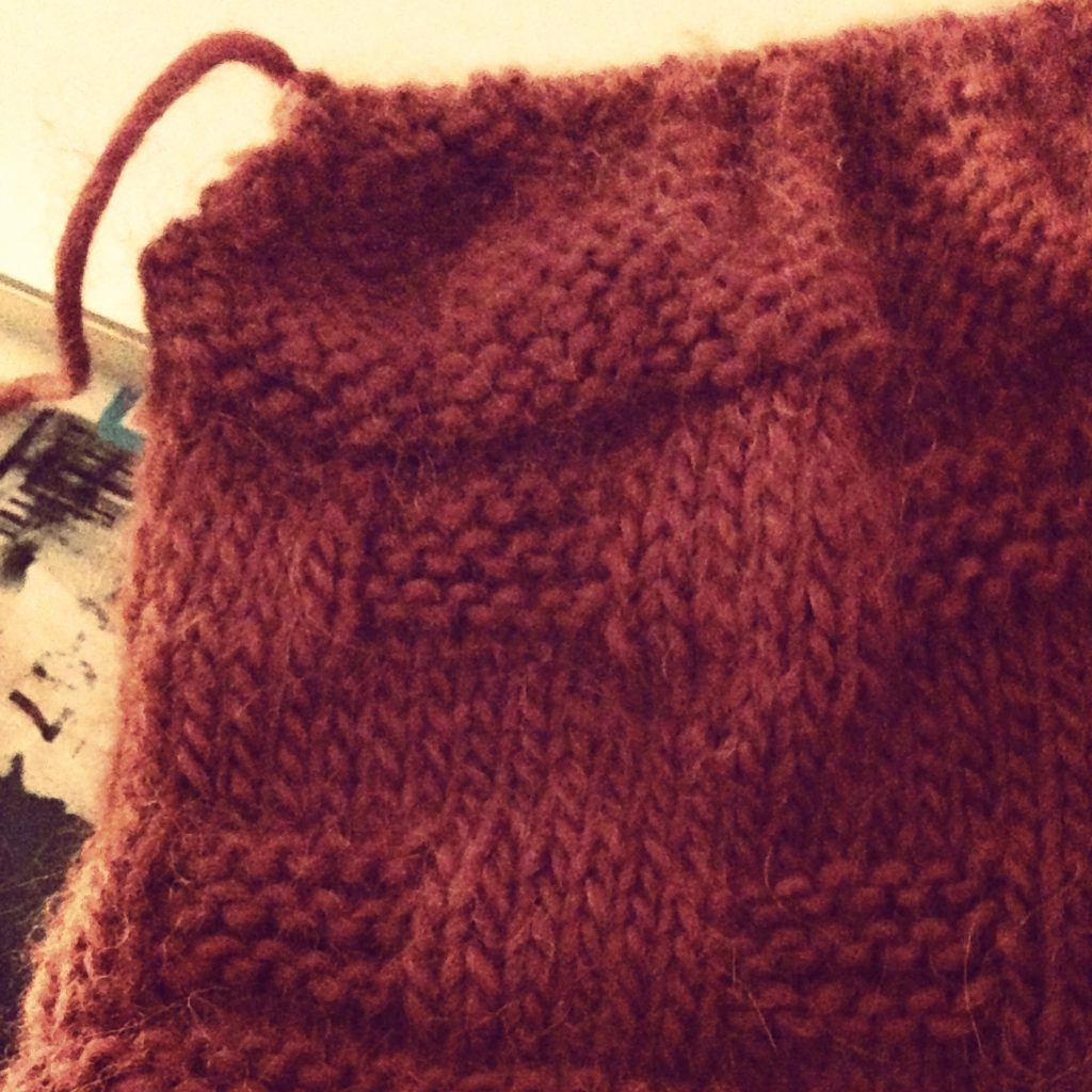 knitting progress