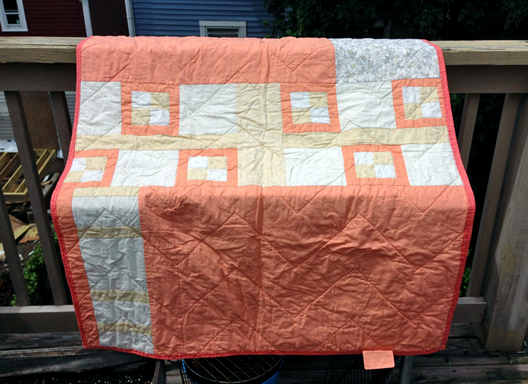 Peach and Gold Quilt (back)