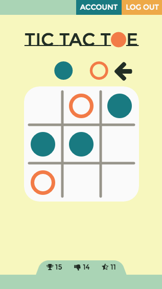 Tic-Tac-Toe: mobile game play